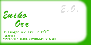 eniko orr business card